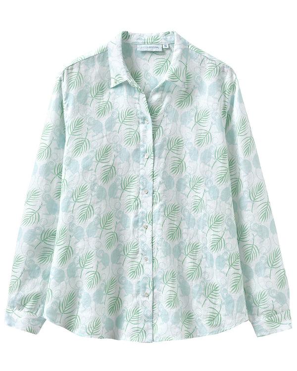 pink house mustique Linen Anastasia Shirt MONKEY & PALMS