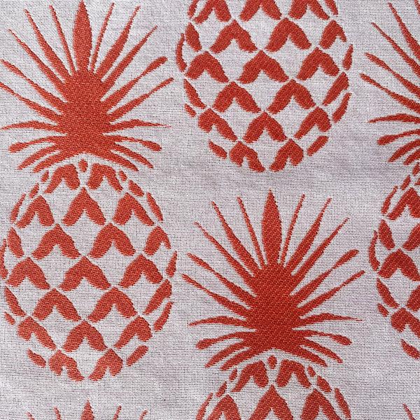 pink house mustique Performance Fabric Drapery PINEAPPLE