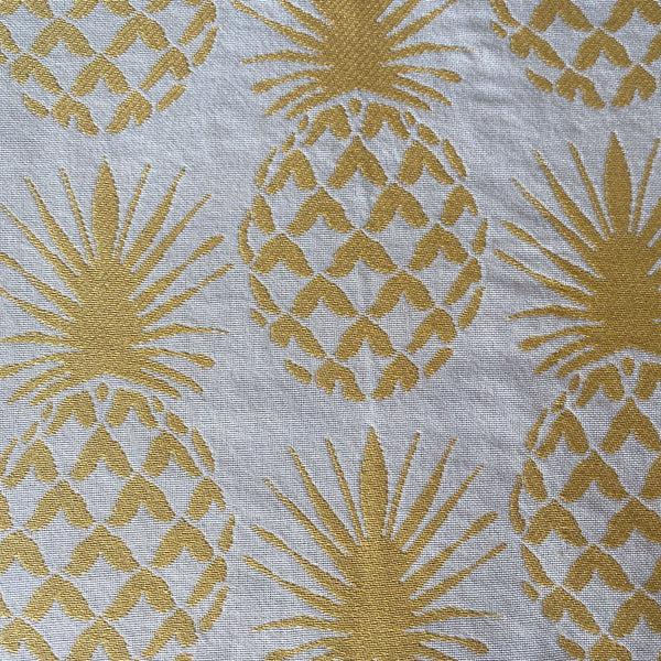 pink house mustique Performance Fabric Drapery PINEAPPLE
