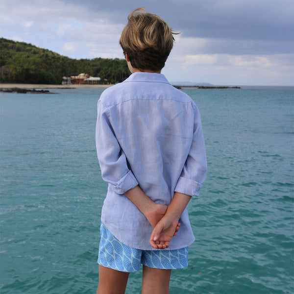 Pink House Mustique Kids' Linen Shirt