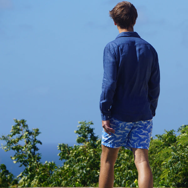 Pink House Mustique Kids' Linen Shirt