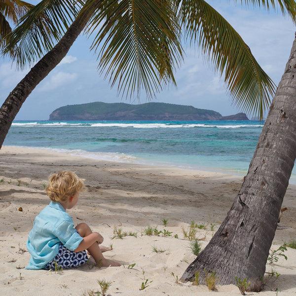 Pink House Mustique Kids' Linen Shirt