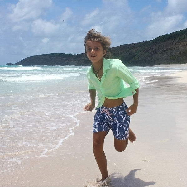 Pink House Mustique Kids' Linen Shirt