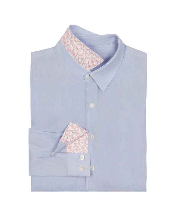 pink house mustique Kids' Linen Shirt