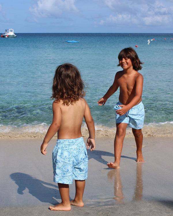 Pink House Mustique Kids' Swim Shorts PANGOLIN