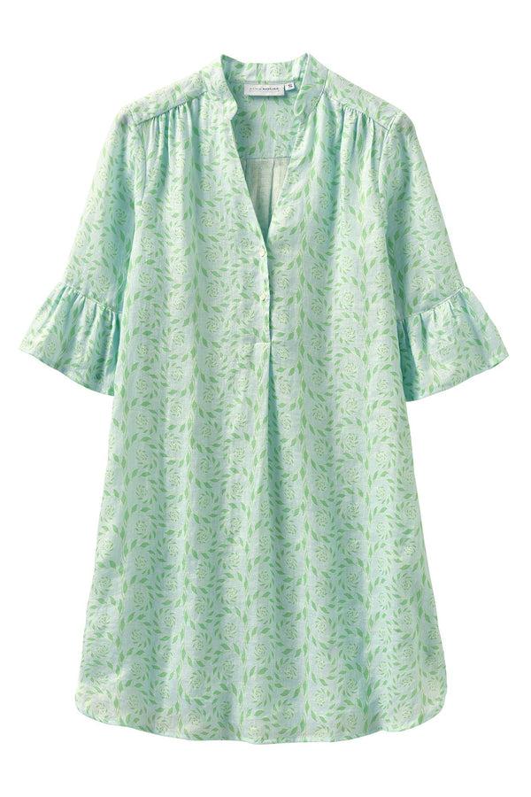pink house mustique Linen Decima Dress FERN