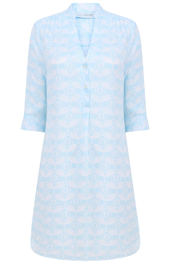 Pink House Mustique Linen Decima Dress GUAVA