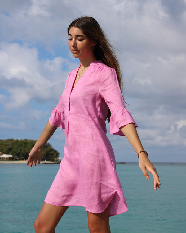 Pink House Mustique Linen Decima Dress