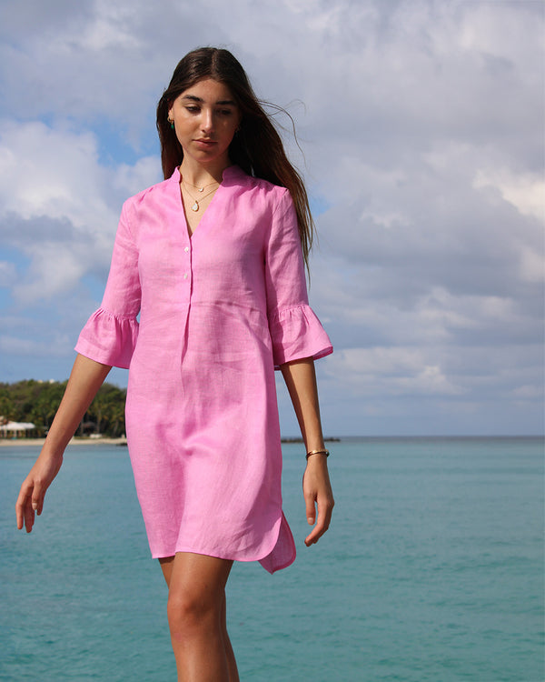 Pink House Mustique Linen Decima Dress