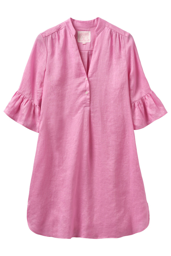 pink house mustique Linen Decima Dress