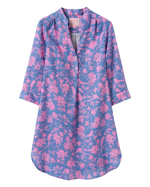 pink house mustique Linen Decima Dress IGUANA