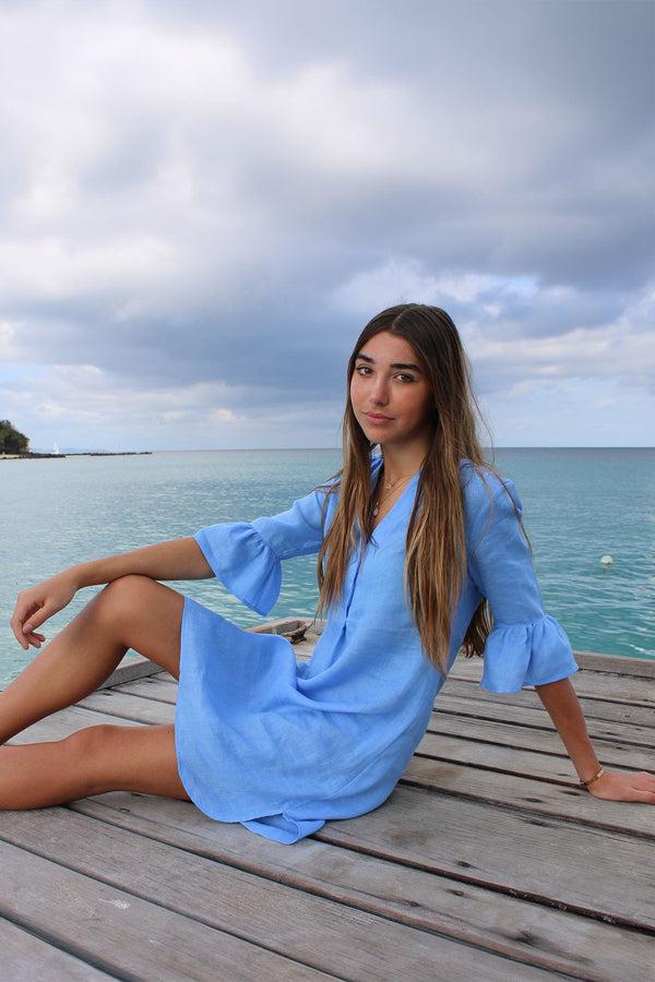 Pink House Mustique Linen Decima Dress