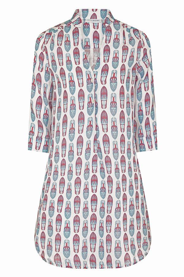 Pink House Mustique Linen Decima Dress RIVA