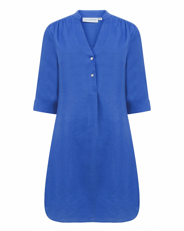 Pink House Mustique Linen Decima Mini Dress