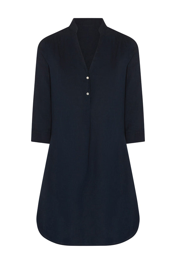 Pink House Mustique Linen Decima Mini Dress