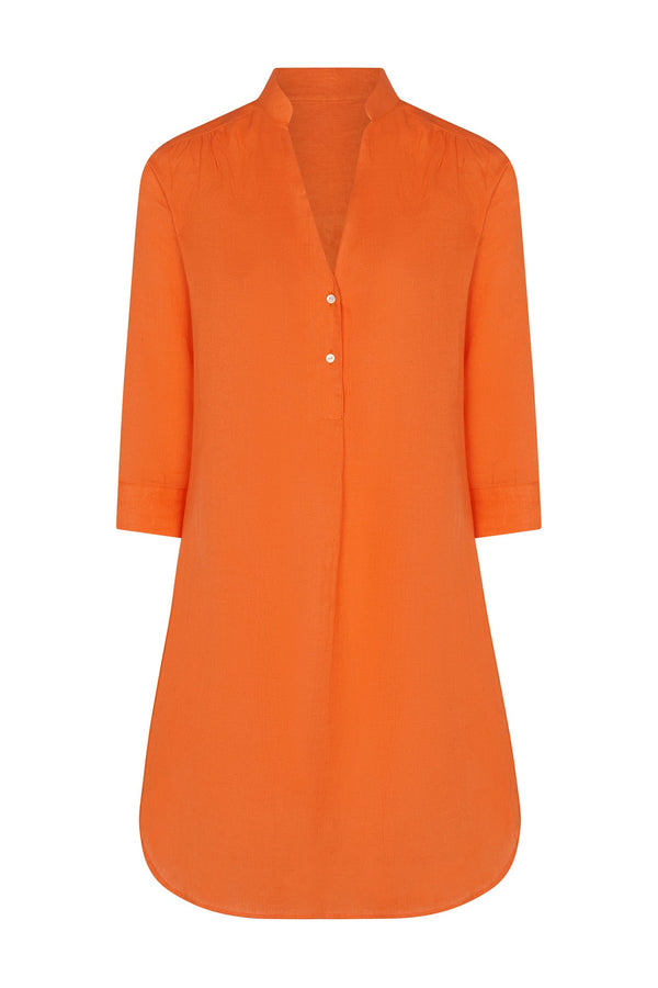 Pink House Mustique Linen Decima Mini Dress