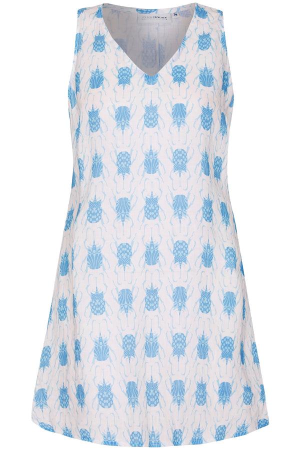 Pink House Mustique Linen Henny Dress BEETLE
