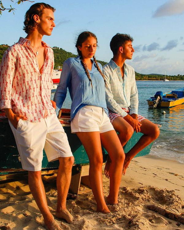 Pink House Mustique Linen Kim Shirt