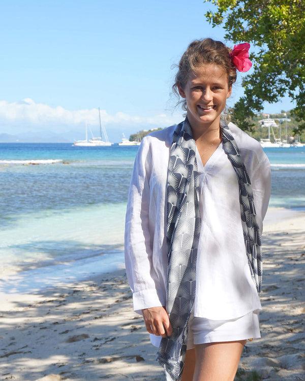 Pink House Mustique Linen Kim Shirt