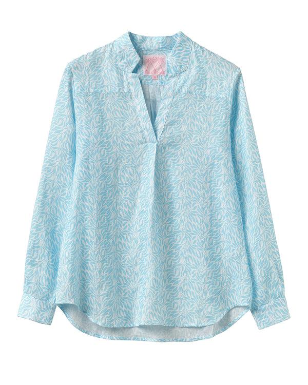 pink house mustique Linen Kim Shirt SEALEAF