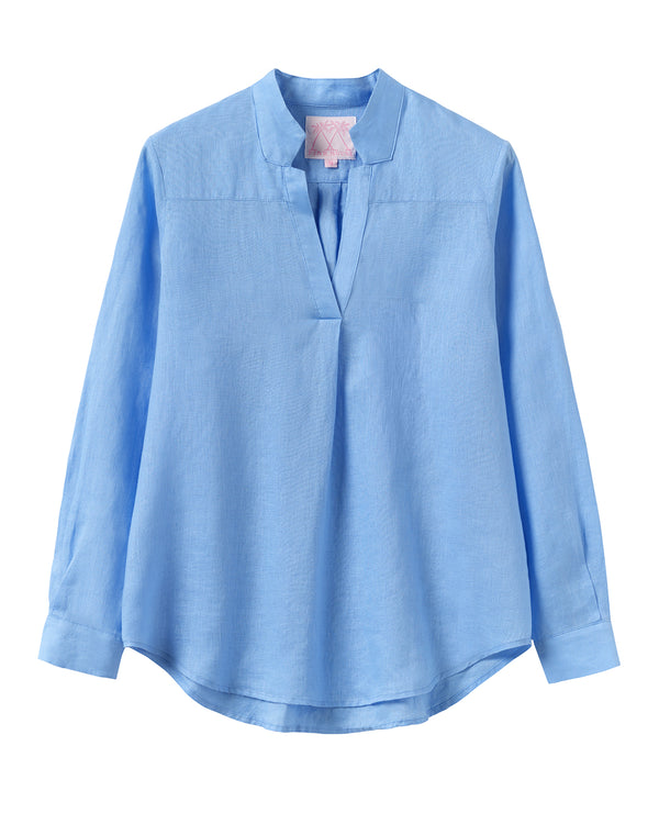pink house mustique Linen Kim Shirt