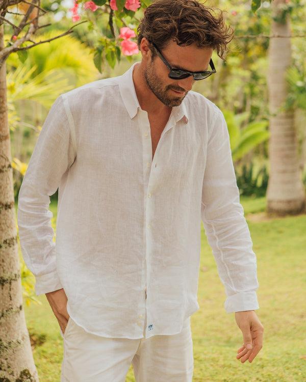 pink House Mustique Linen Shirt