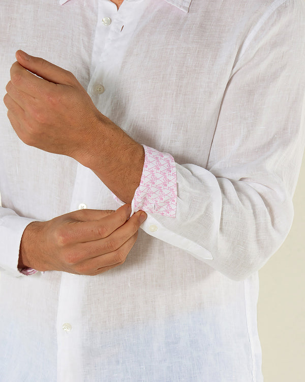 pink House Mustique Linen Shirt