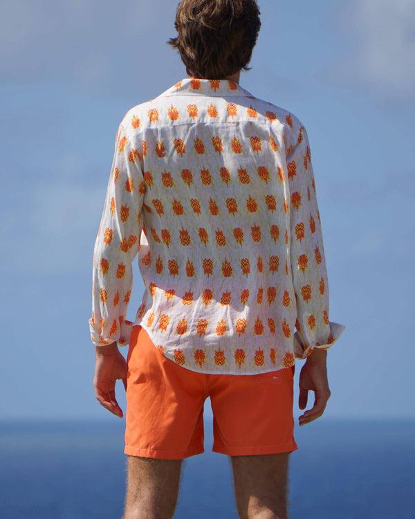 Pink House Mustique Linen Shirt BEETLE