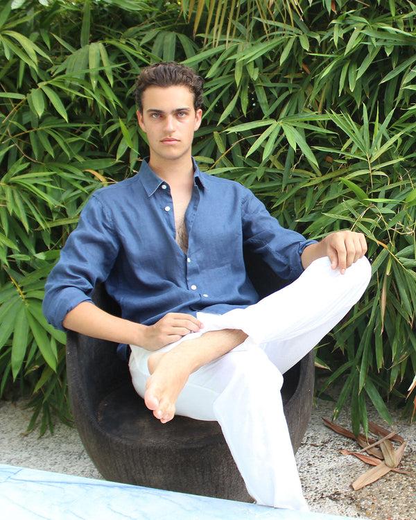 Pink House Mustique Linen Shirt