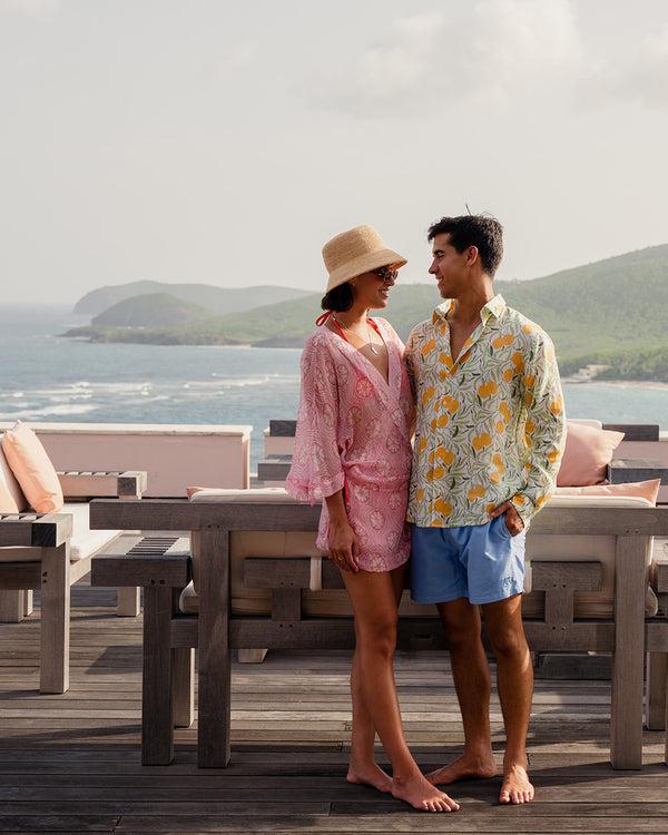 Pink House Mustique Linen Shirt MANGO