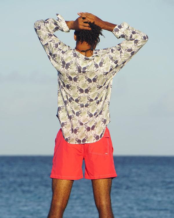 Pink House Mustique Linen Shirt MONKEY & PALMS