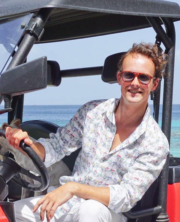 Pink House Mustique Linen Shirt MUSTIQUE MULE