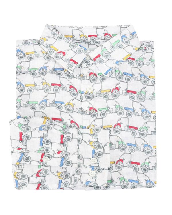 pink house mustique Linen Shirt MUSTIQUE MULE