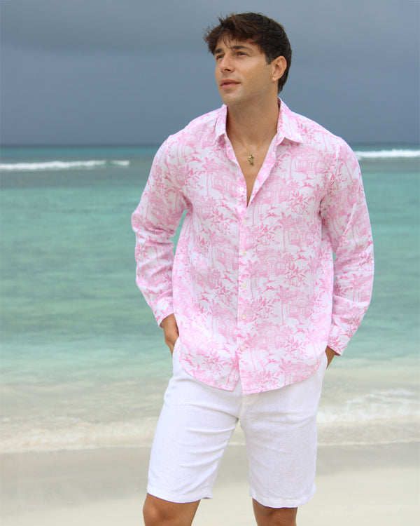 Pink House Mustique Linen Shirt PINK HOUSE TOILE