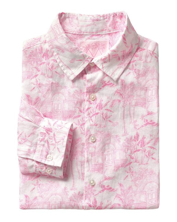 pink house mustique Linen Shirt PINK HOUSE TOILE