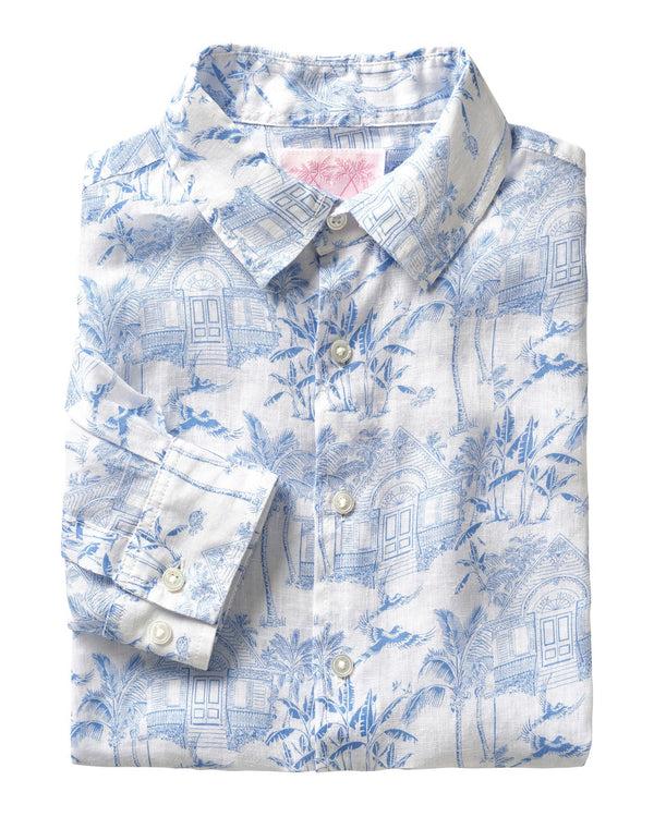 pink house mustique Linen Shirt PINK HOUSE TOILE