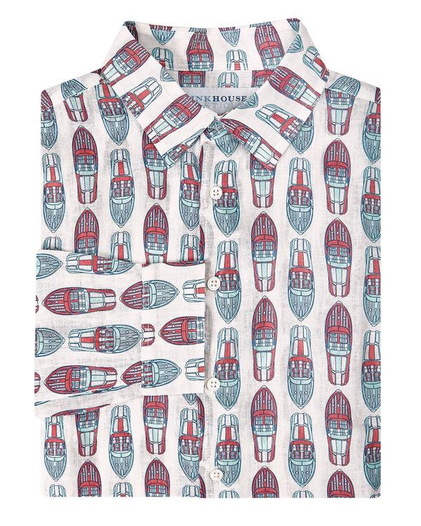 pink house mustique Linen Shirt RIVA