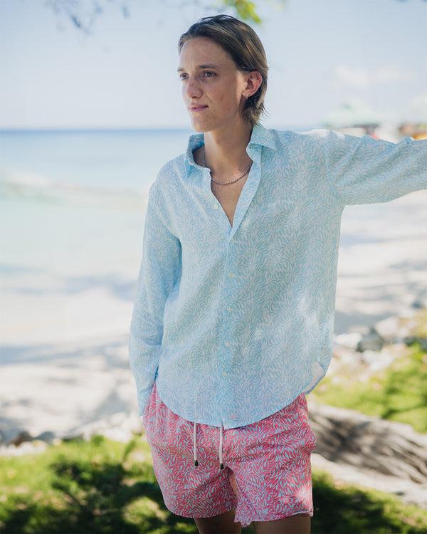 Pink House Mustique Linen Shirt SEALEAF
