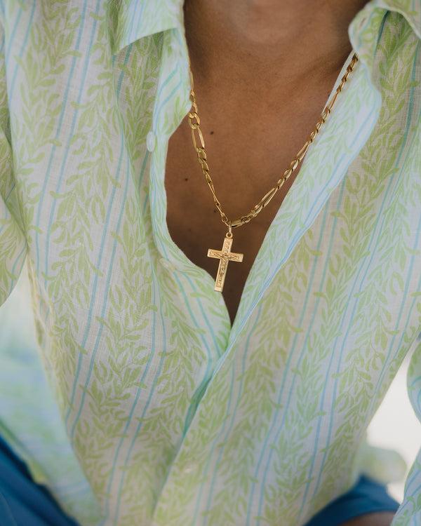 Pink House Mustique Linen Shirt SEALEAF STRIPE