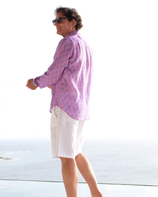 Pink House Mustique Linen Shirt SHELLTOP