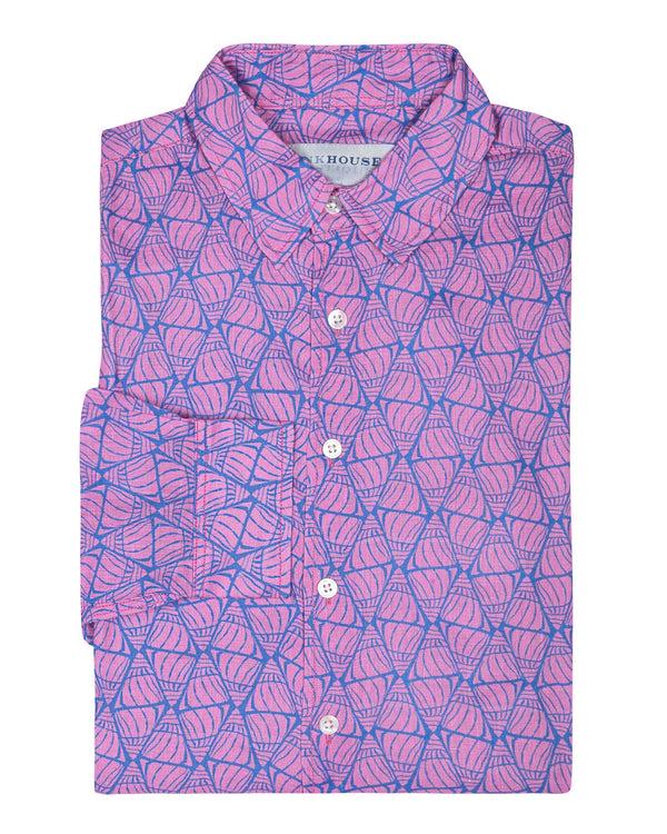 pink house mustique Linen Shirt SHELLTOP