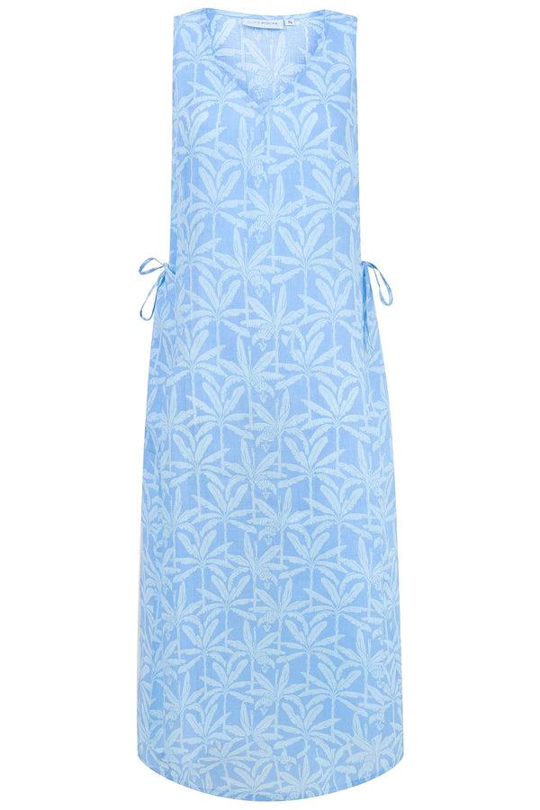 Pink House Mustique Linen Sun Dress BANANA TREE