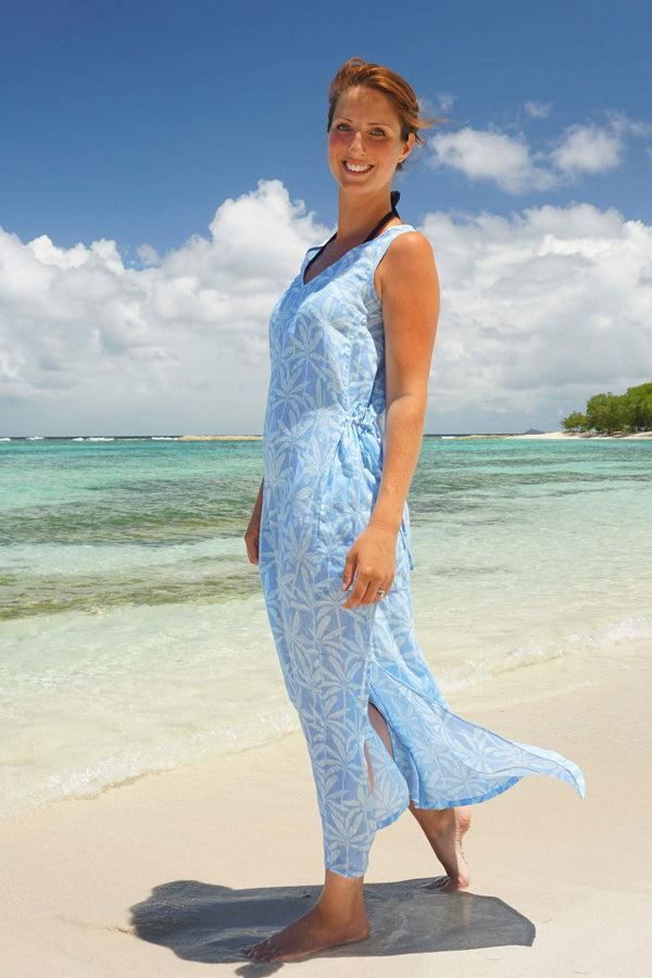 Pink House Mustique Linen Sun Dress BANANA TREE