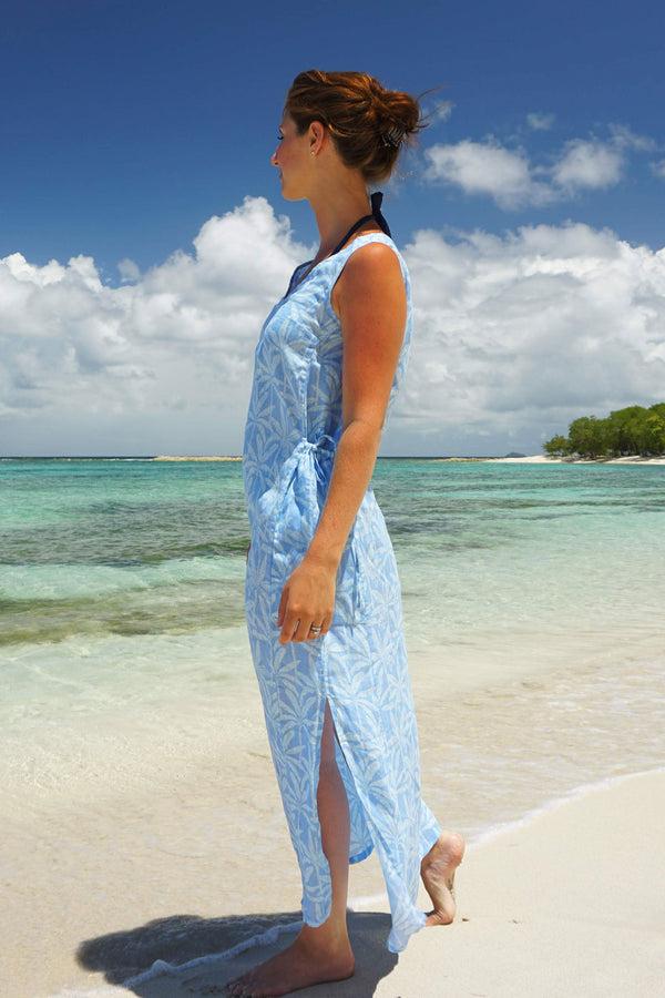 Pink House Mustique Linen Sun Dress BANANA TREE