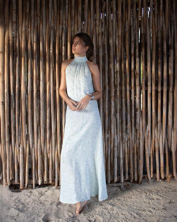 Pink House Mustique Linen Trinny Dress PANGOLIN