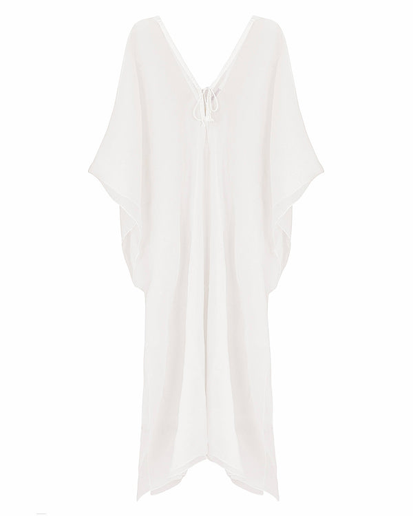 Pink House Mustique Silk Chiffon Ellie Kaftan