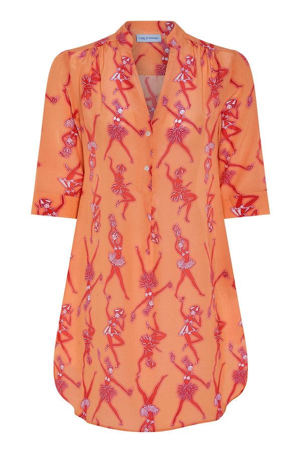 Pink House Mustique Silk Decima Dress FRUIT PUNCH