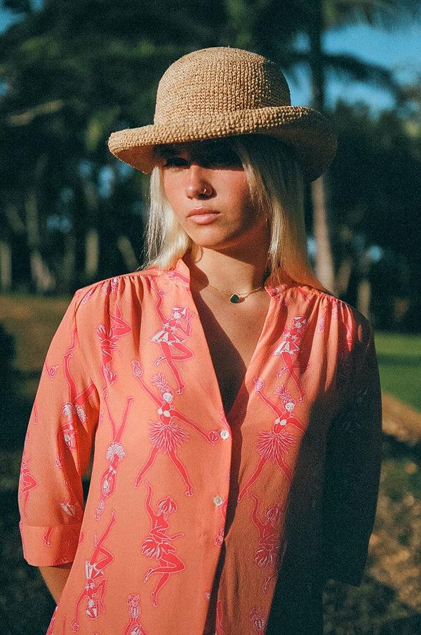 Pink House Mustique Silk Decima Dress FRUIT PUNCH