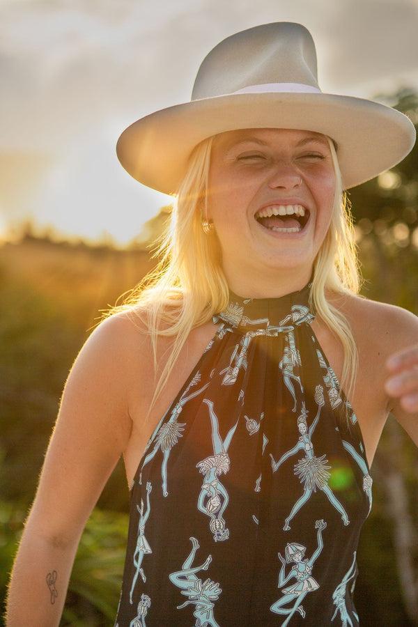 Pink House Mustique Silk Dena Dress FRUIT PUNCH