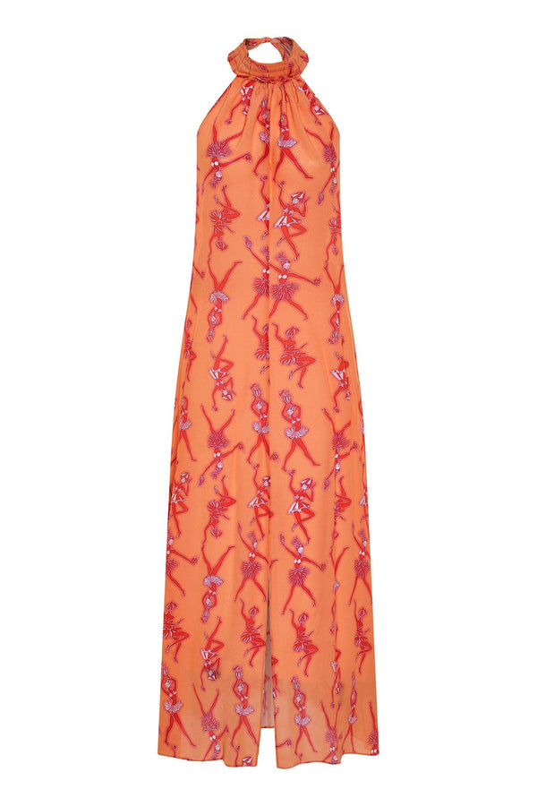 Pink House Mustique Silk Dena Dress FRUIT PUNCH